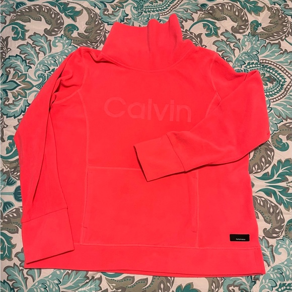 Calvin Klein Performance Fleece Funnel Neck Sweatshirt  Large - Picture 4 of 9
